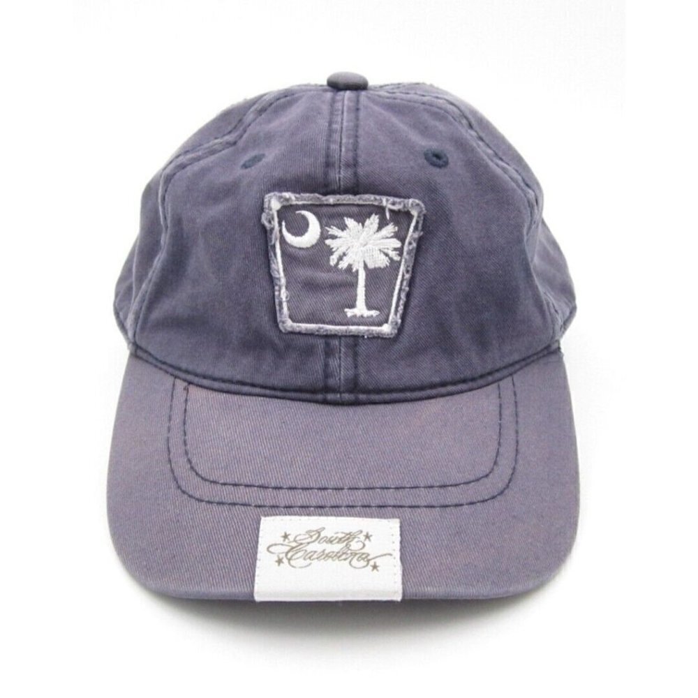 Men's South Carolina Palmetto Tree  Crescent Moon Embroidered, Adjustable Hat